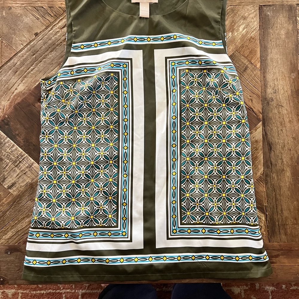 Banana Republic Geometric Pattern Sleeveless Top